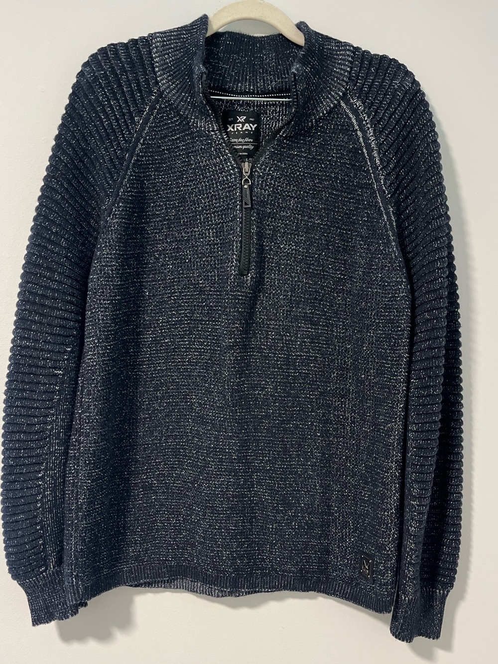Xray Jeans Charcoal Half-Zip Men’s Sweater